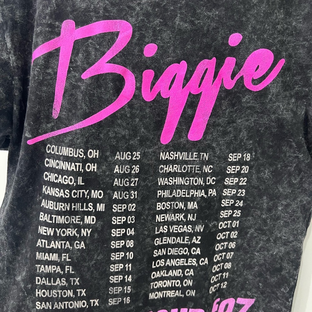 Biggie Smalls Notorious B.I.G. 1997 World Tour Graphic T-Shirt Hip Hop Rap Tee - Picture 2 of 5